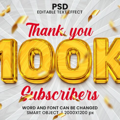 100k luxury Psd Text Effectcover image.