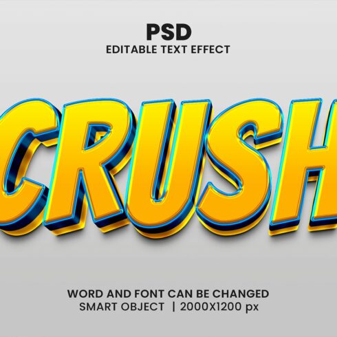 Crush 3d Editable Text Effect Stylecover image.