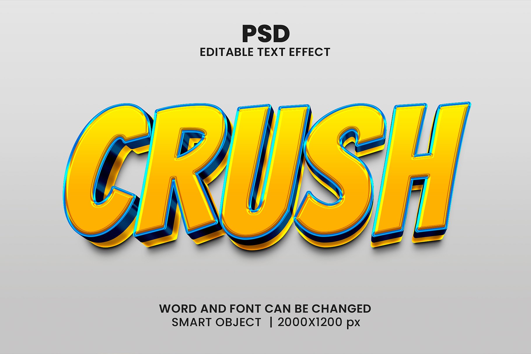 Crush 3d Editable Text Effect Stylecover image.