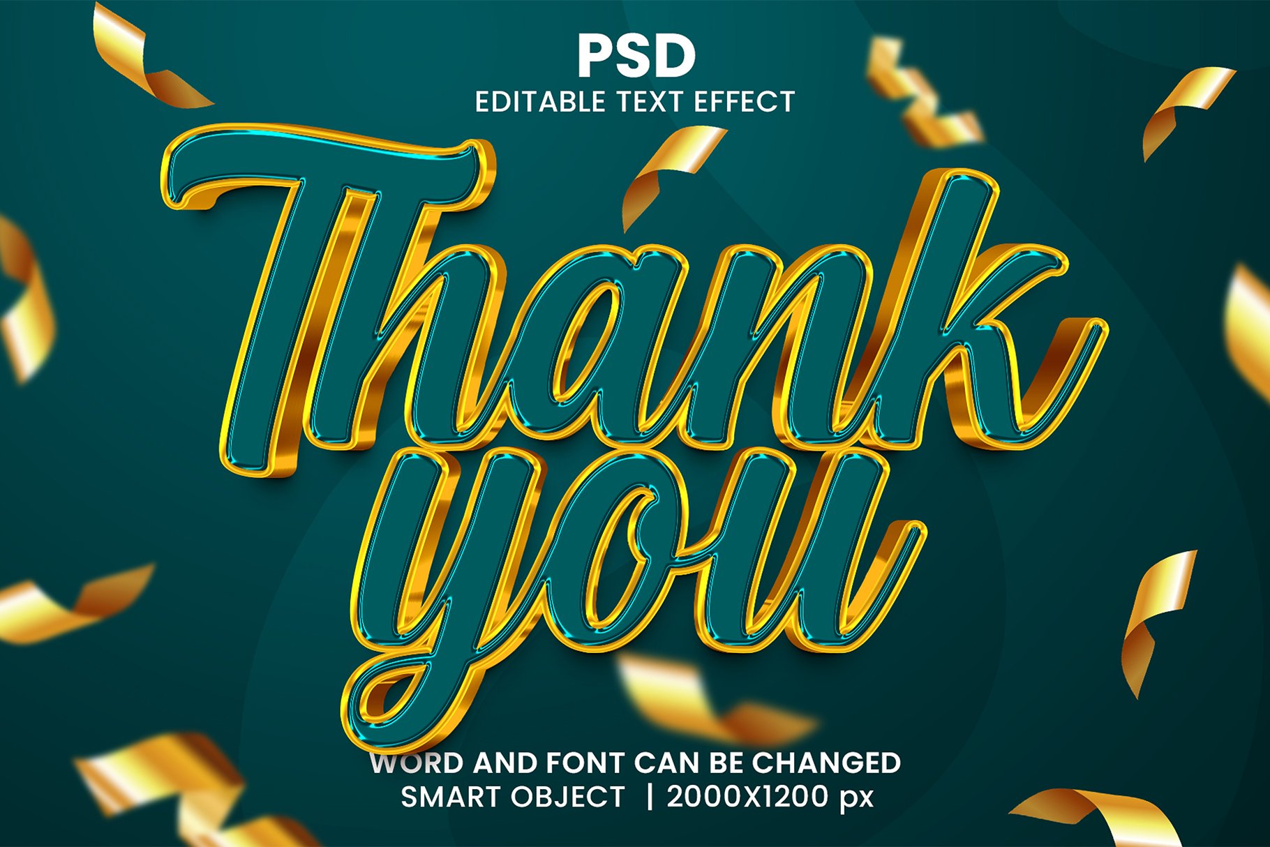 Thank you 3d Editable Text Effectcover image.