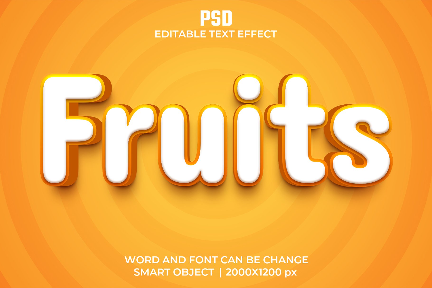Fruits 3d Editable Text Effect Stylecover image.