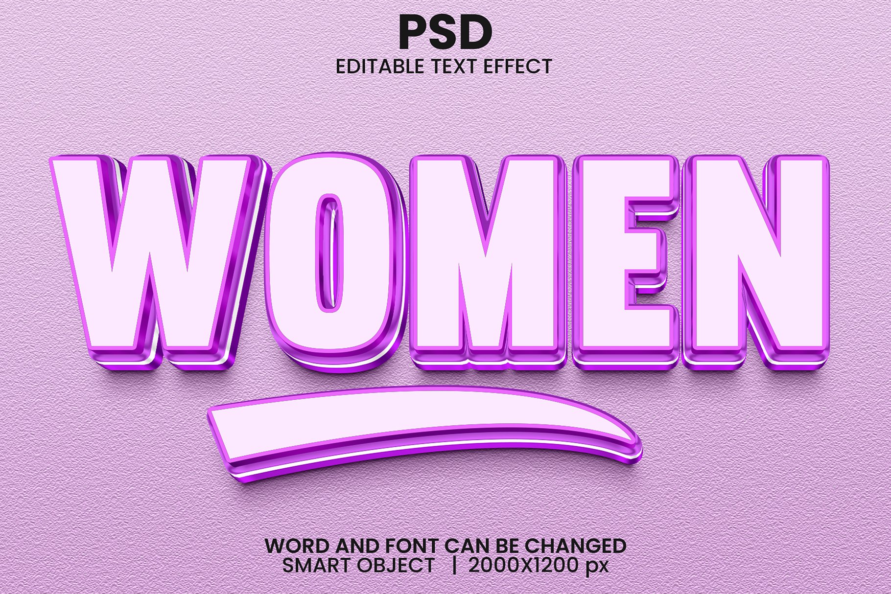 Women 3d Editable Text Effect Stylecover image.