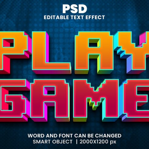 Play game 3d Editable Text Effectcover image.