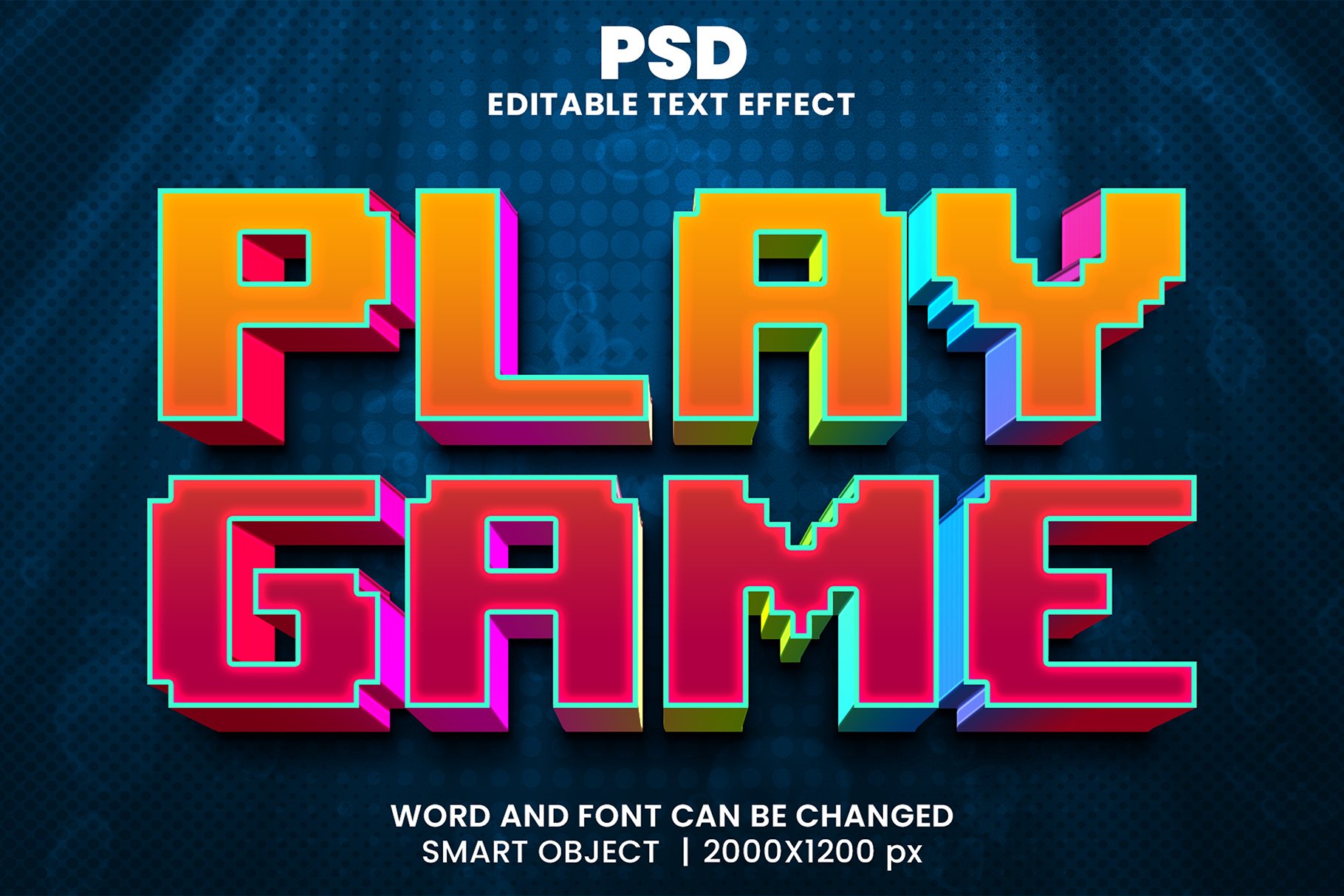 Play game 3d Editable Text Effectcover image.