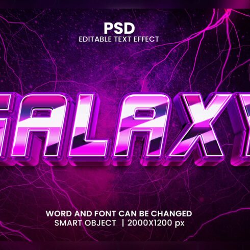 Galaxy 3d Psd Text Effectcover image.