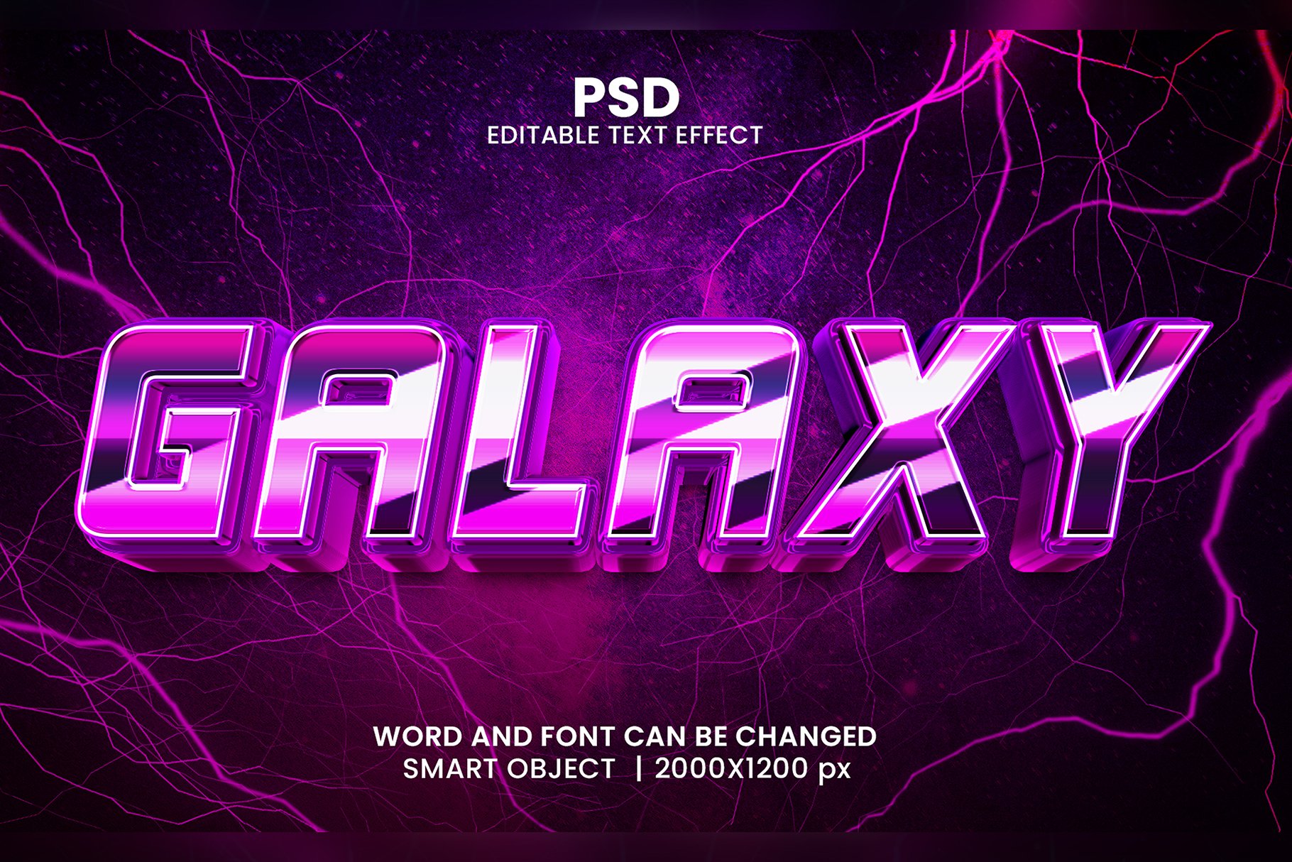 Galaxy 3d Psd Text Effectcover image.