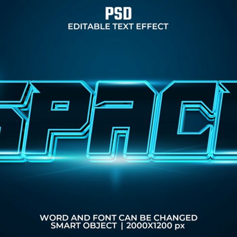 Space 3d Editable Text Effect Stylecover image.