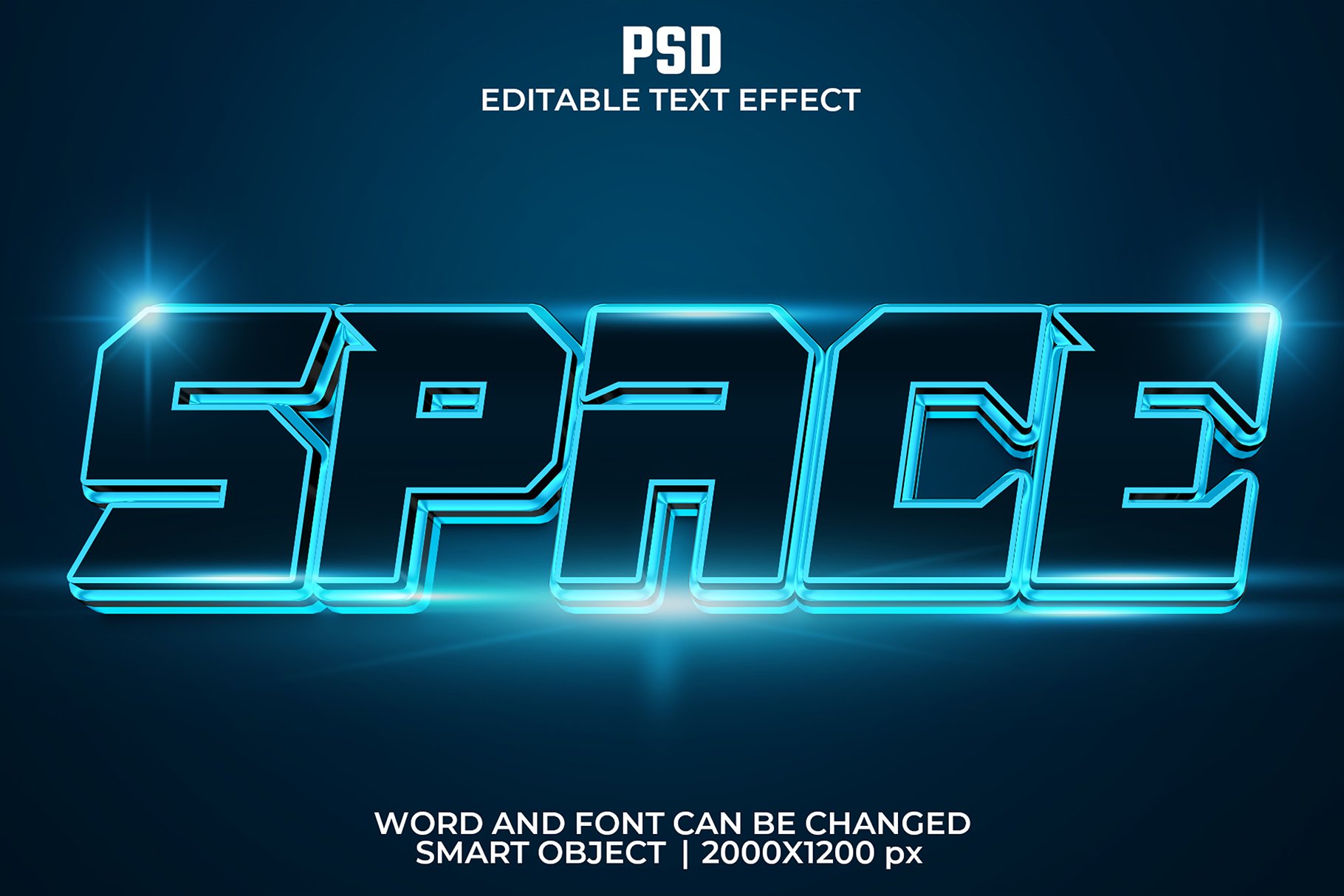 Space 3d Editable Text Effect Stylecover image.