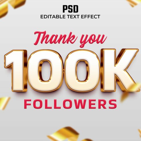 100k luxury 3d Psd Text Effectcover image.