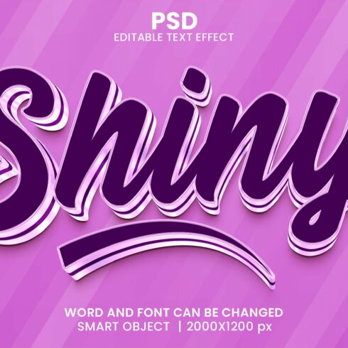 Shiny 3d Editable Text Effect Stylecover image.