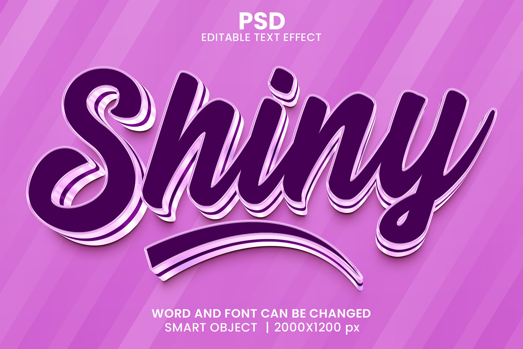 Shiny 3d Editable Text Effect Stylecover image.