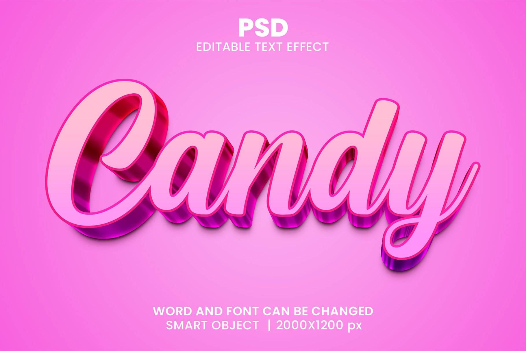 Candy 3d Editable Text Effect Stylecover image.