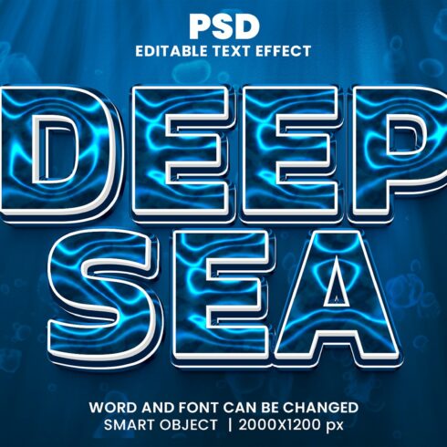 Deep sea 3D Text Effect Stylecover image.