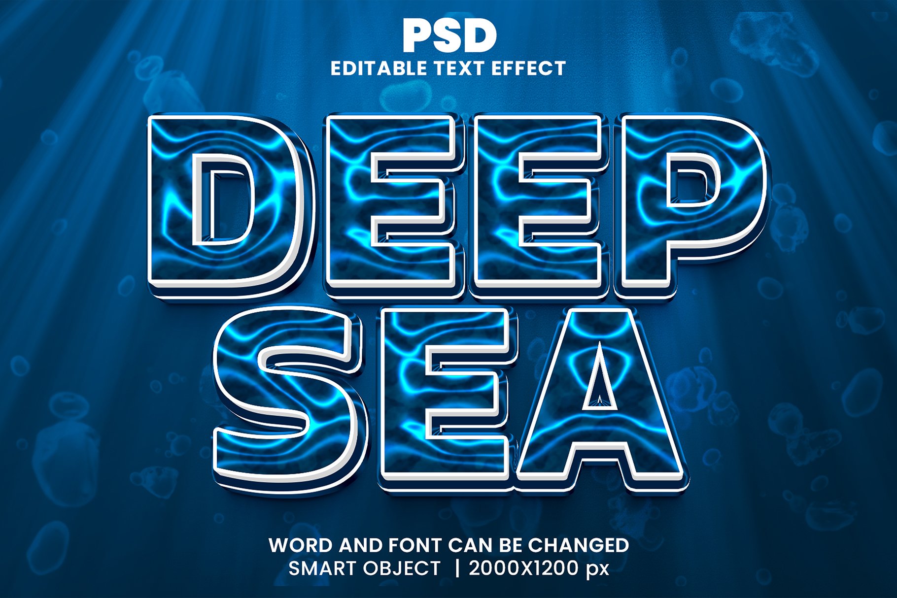 Deep sea 3D Text Effect Stylecover image.