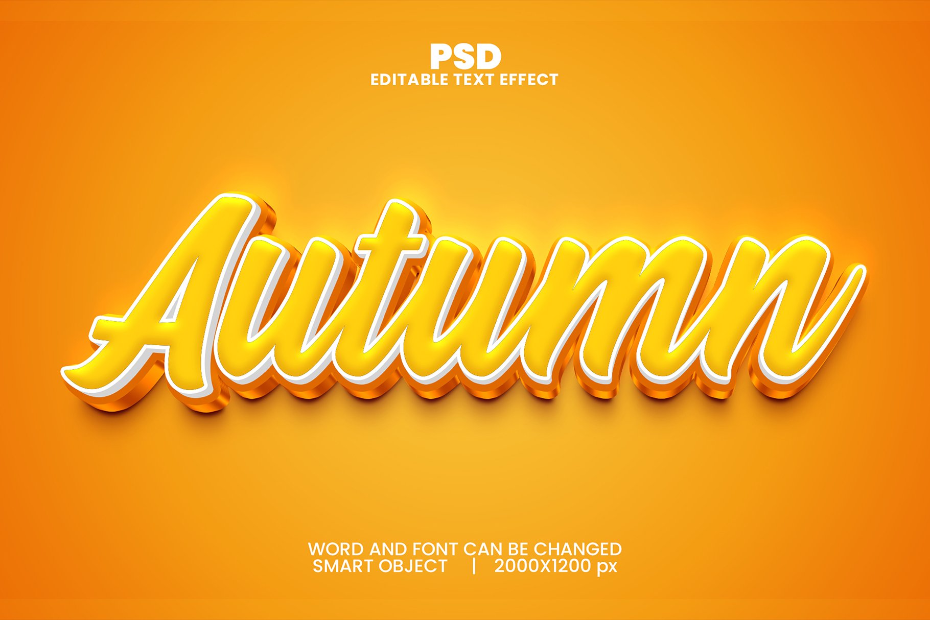 Autumn 3d Editable Text Effectcover image.