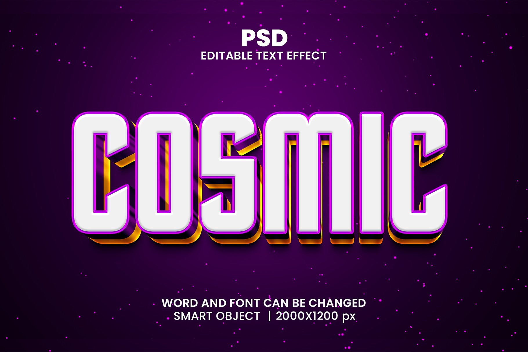 Cosmic 3d Editable Text Effect Stylecover image.