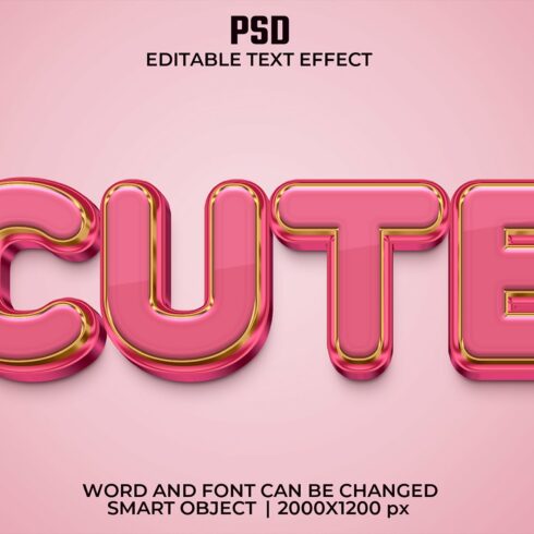 Cute 3d Editable Text Effect Stylecover image.