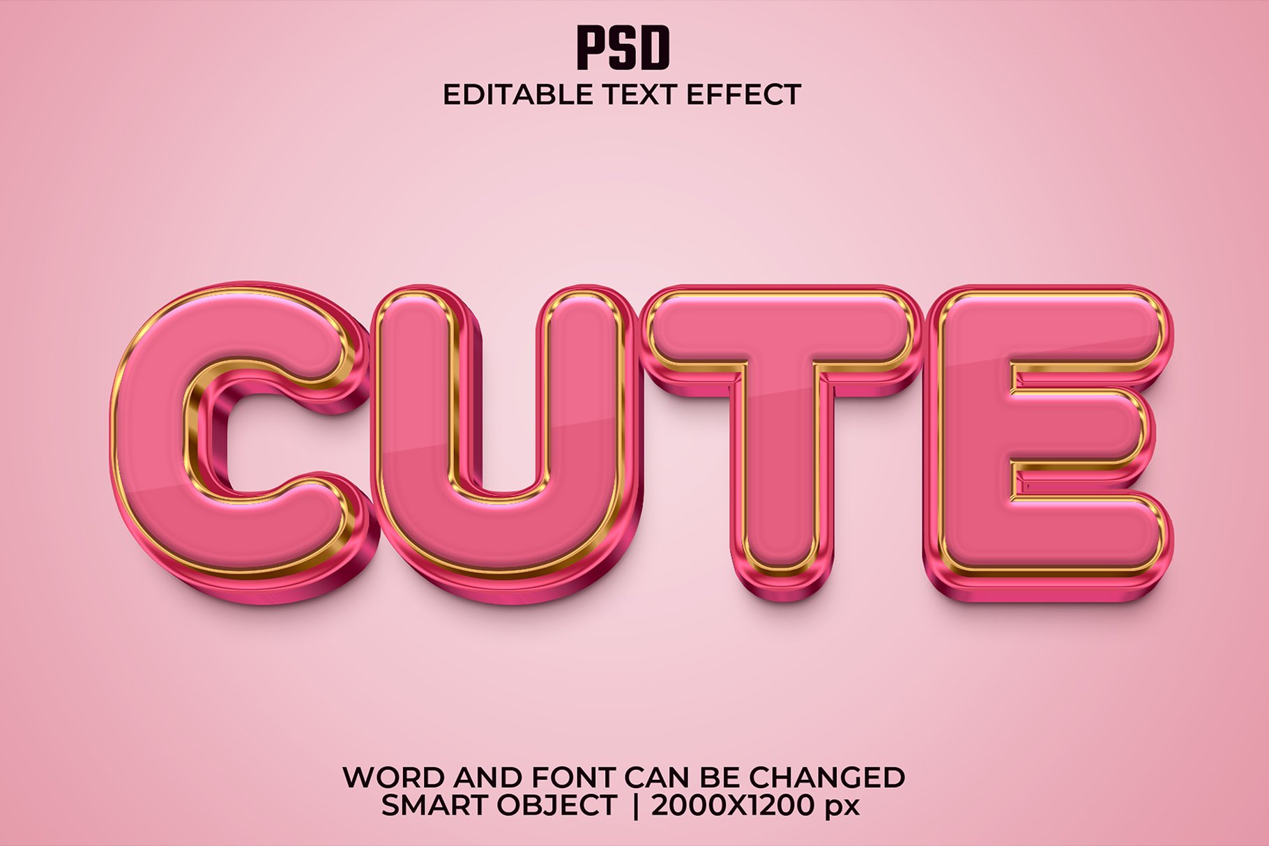 Cute 3d Editable Text Effect Stylecover image.