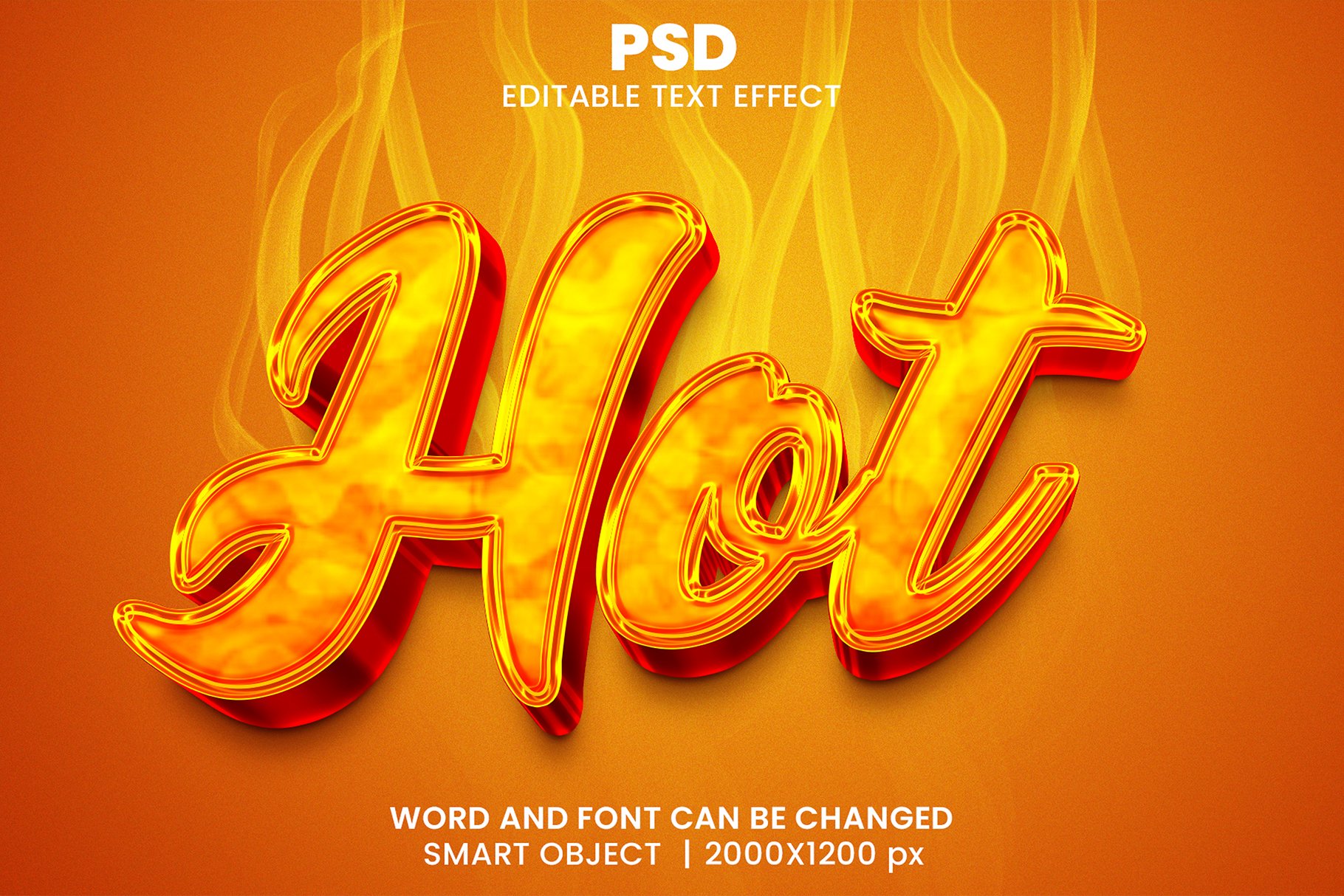 Hot 3d Editable Psd Text Effectcover image.