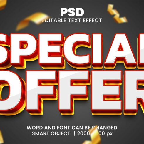 Special offer 3d Psd Text Effectcover image.
