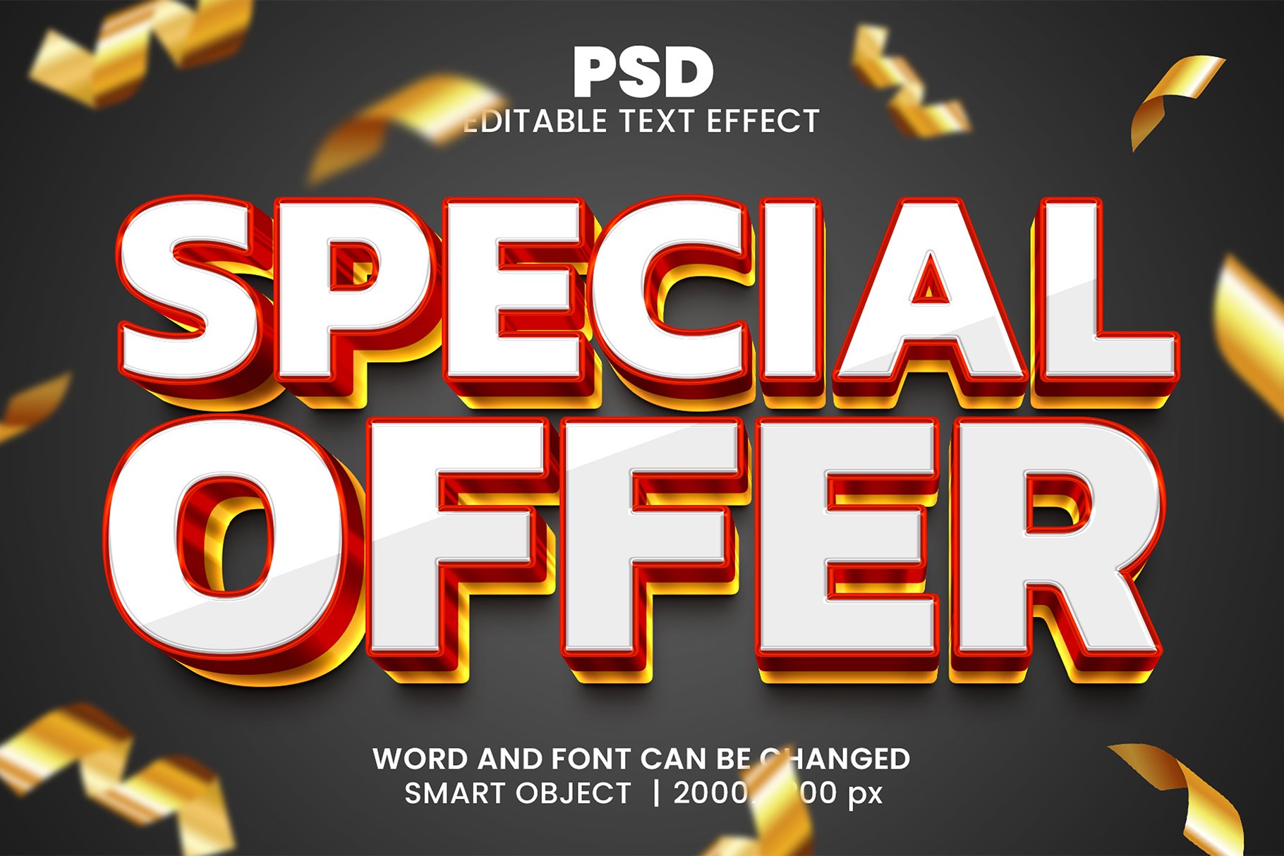 Special offer 3d Psd Text Effectcover image.