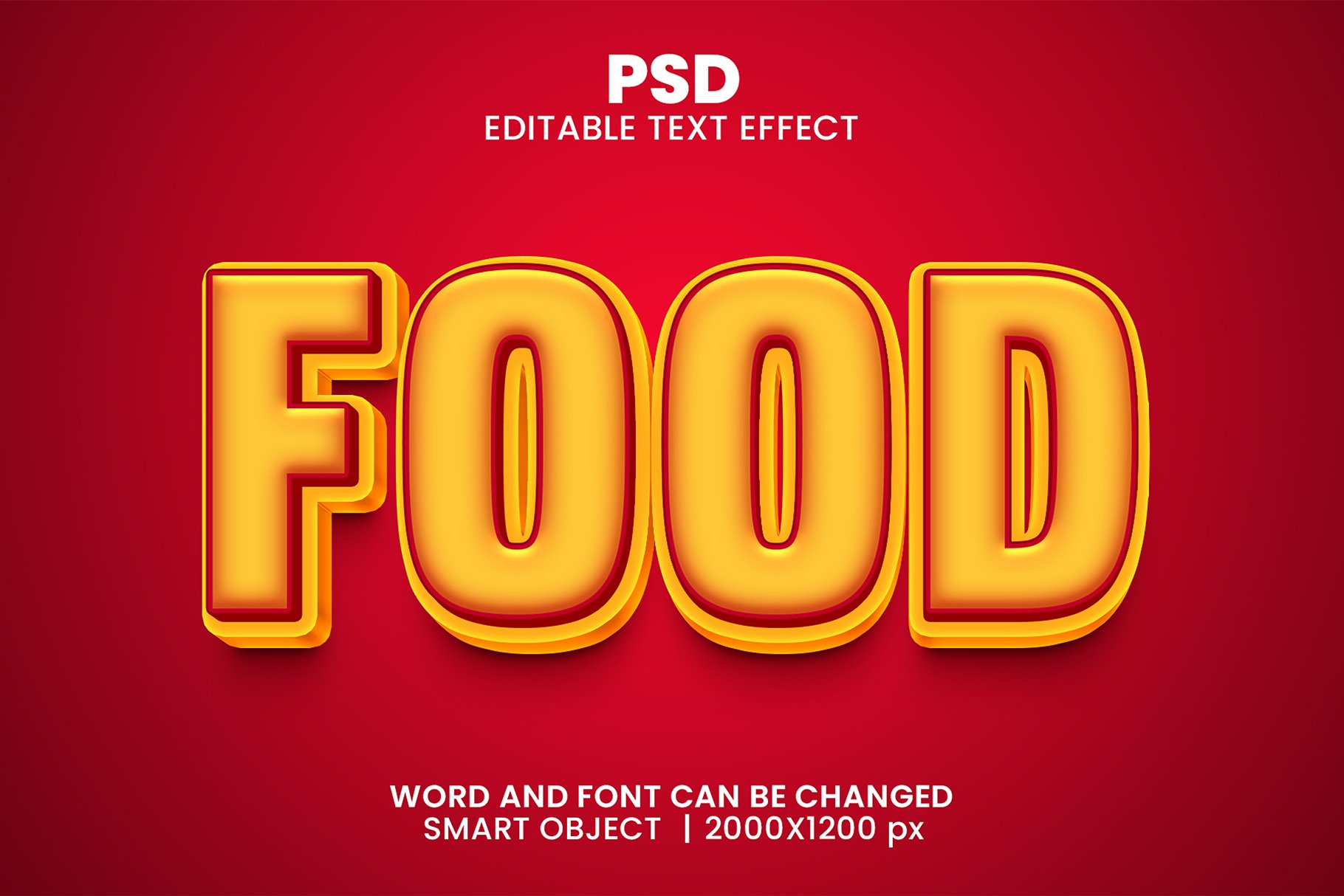 Food 3d Editable Psd Text Effect – MasterBundles
