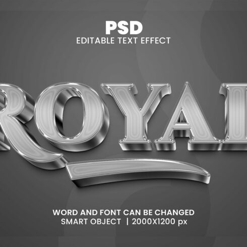Royal 3d Editable Text Effect Stylecover image.