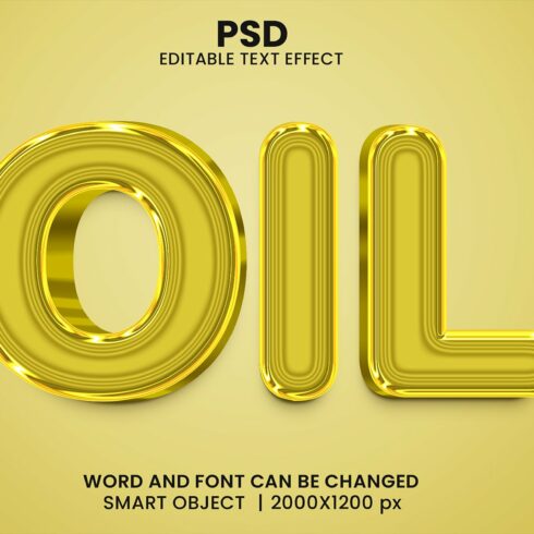 Oil 3d Editable Text Effect Stylecover image.