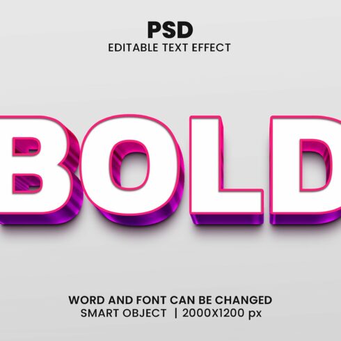 Bold 3d Editable Text Effect Stylecover image.