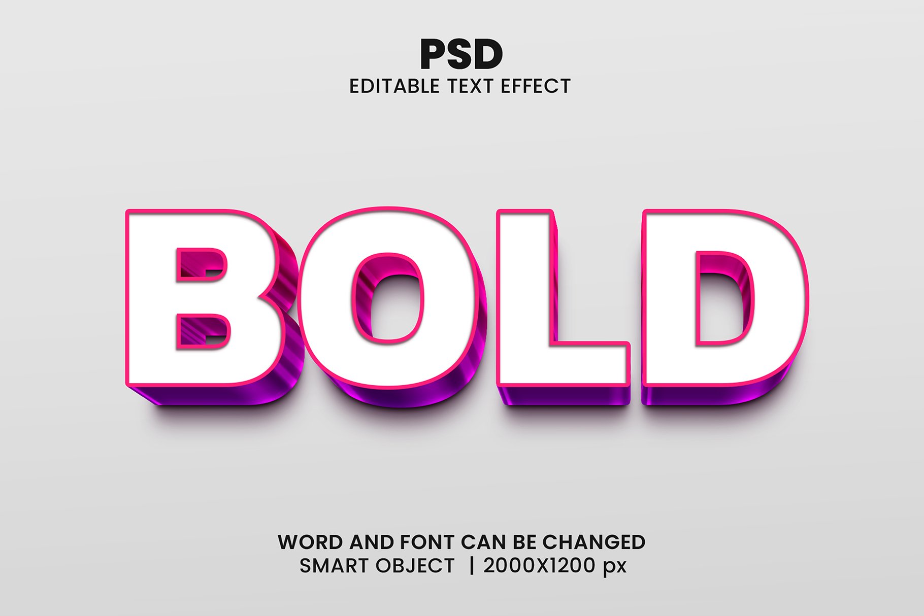 Bold 3d Editable Text Effect Stylecover image.
