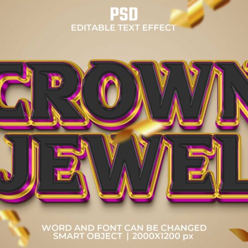 Crown Jewel 3d Text Effect Stylecover image.