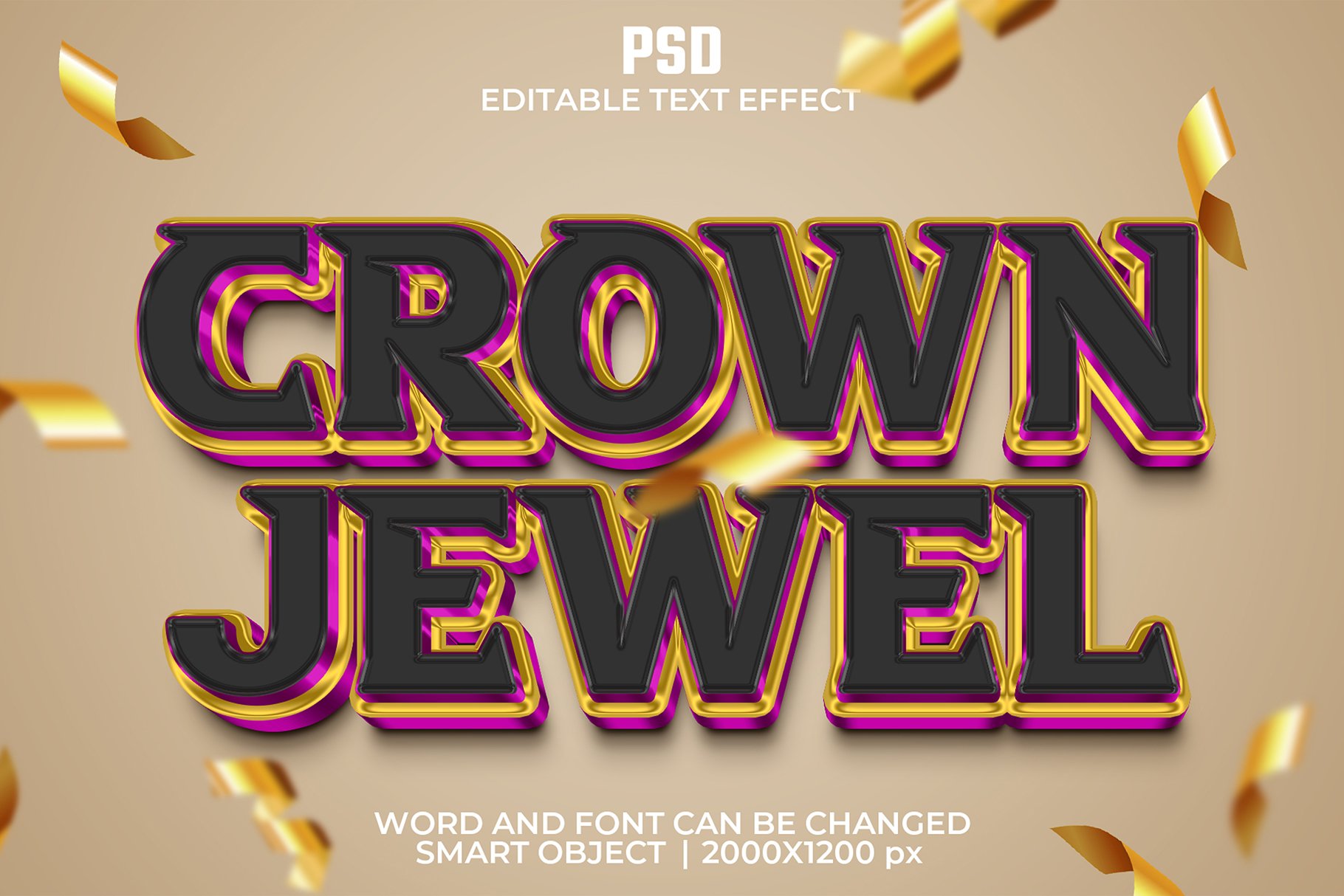 Crown Jewel 3d Text Effect Stylecover image.