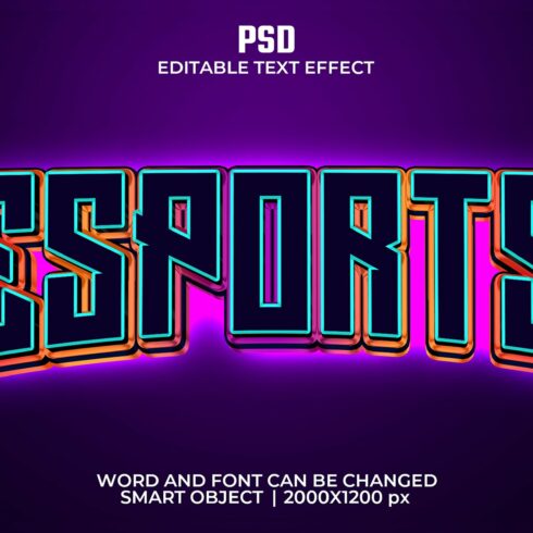 Esports 3d Editable Text Effectcover image.