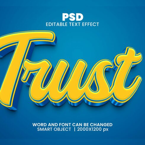Trust 3d Editable Text Effect Stylecover image.