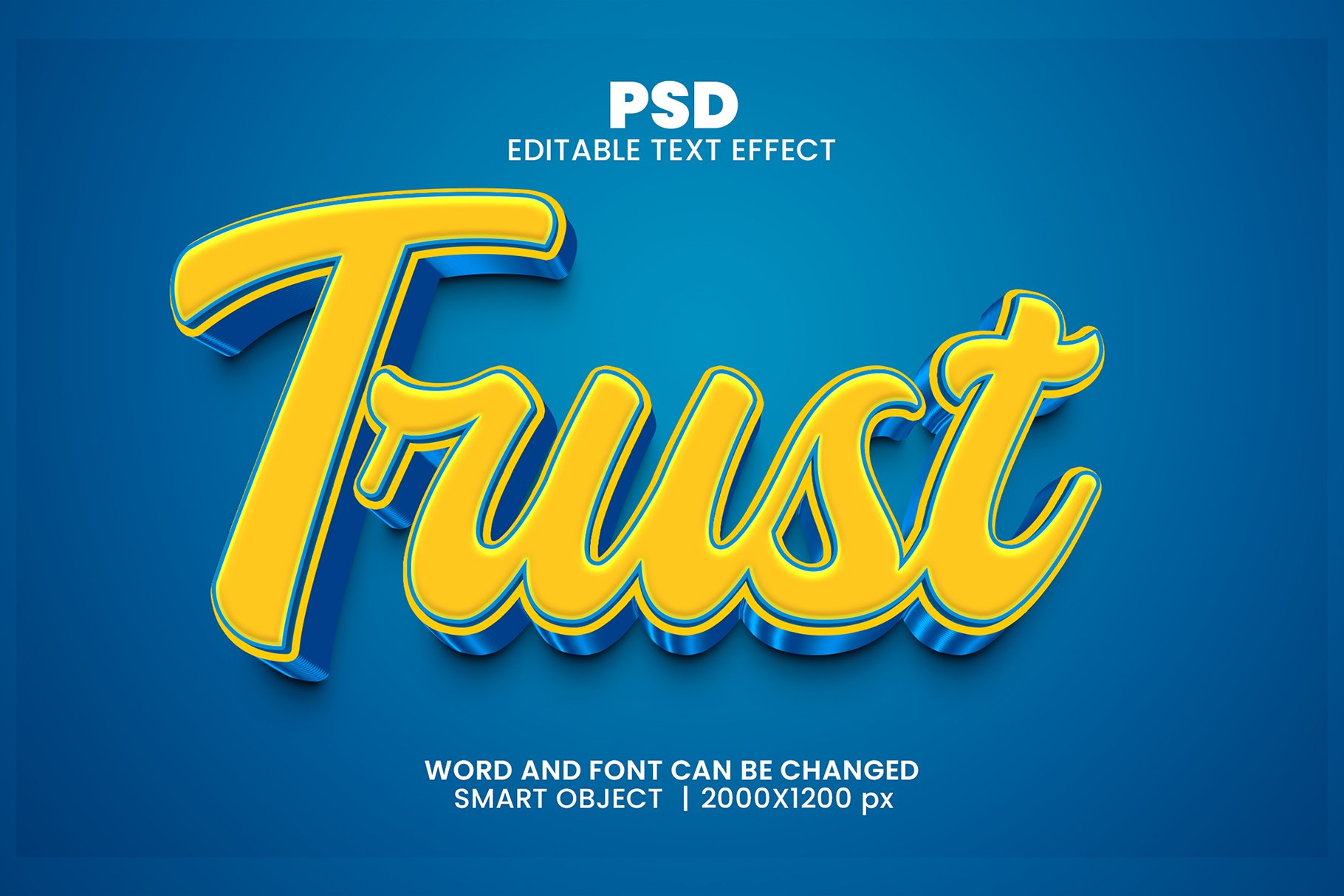 Trust 3d Editable Text Effect Stylecover image.