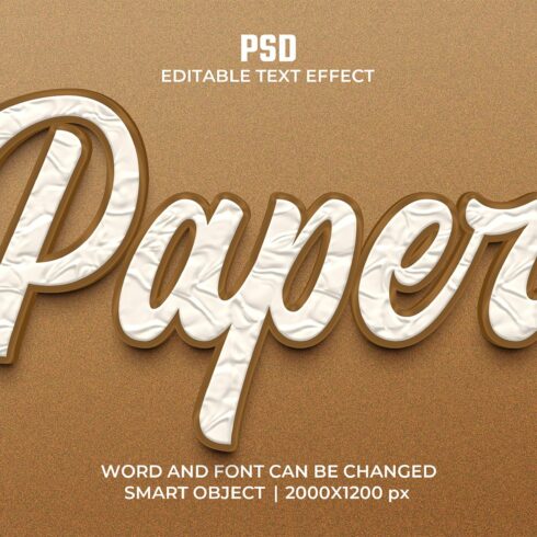 paper 3d Editable Text Effect Stylecover image.