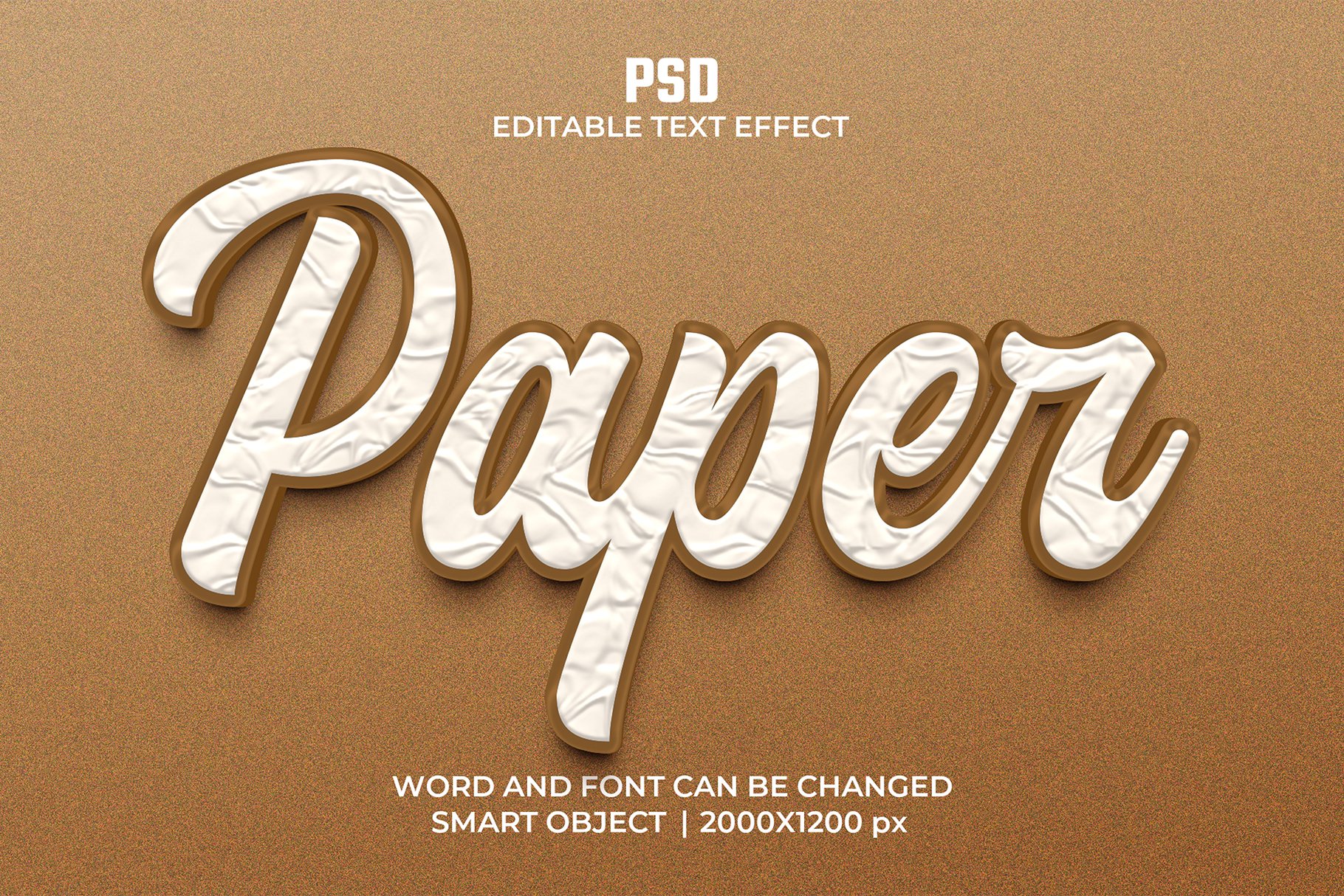 paper 3d Editable Text Effect Stylecover image.