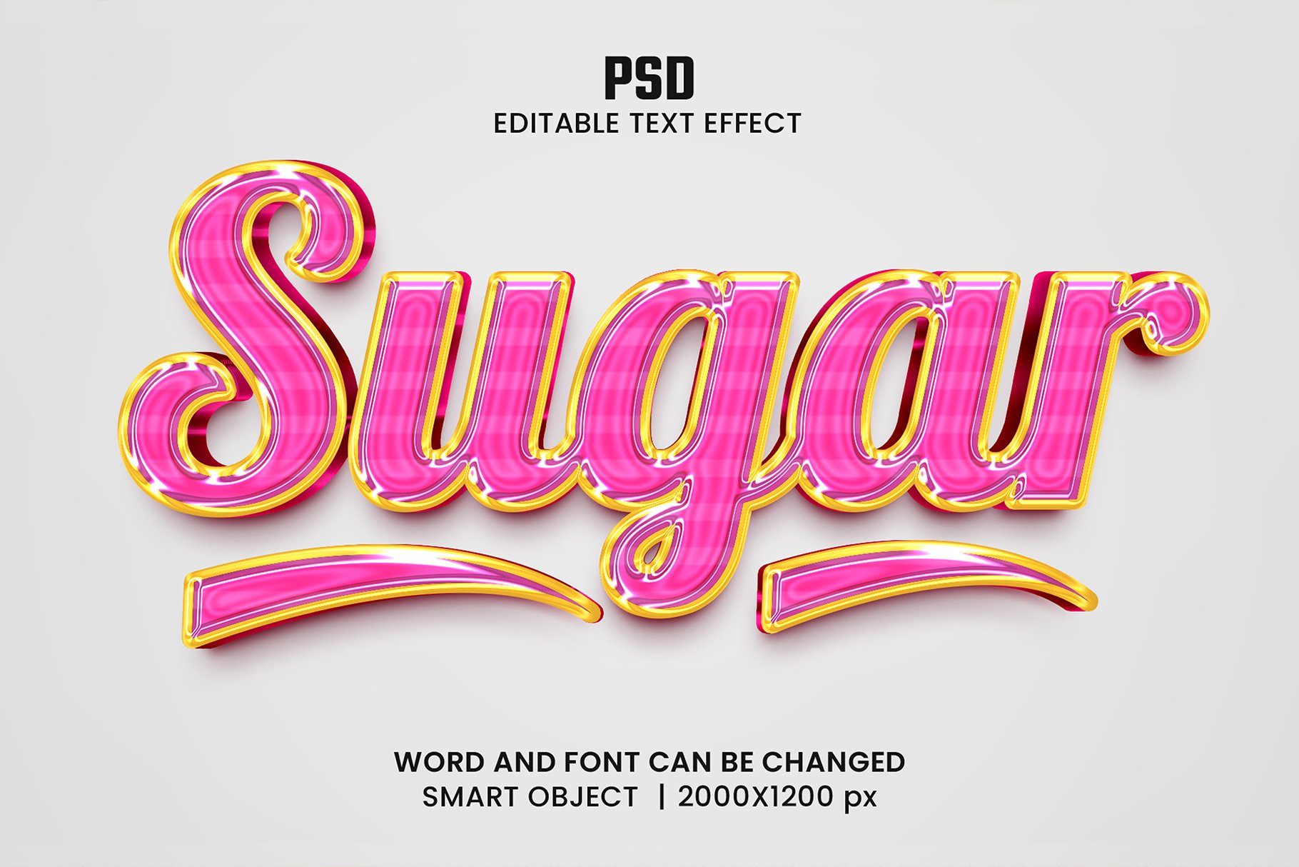 Sugar 3d Editable Text Effect Stylecover image.