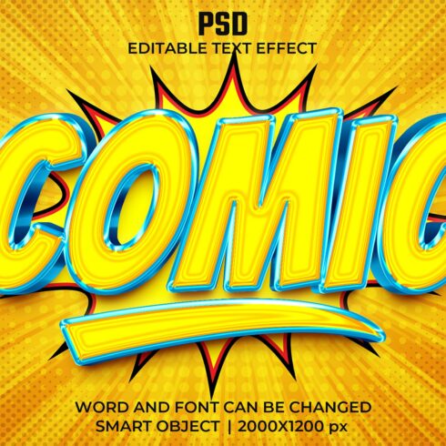Comic 3d Editable Text Effect Stylecover image.