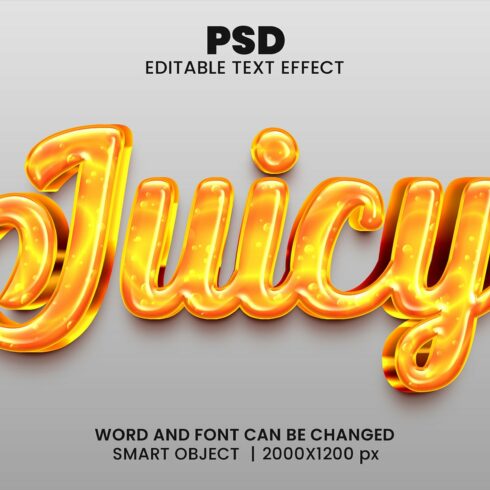 Juicy glossy Psd Text Effectcover image.