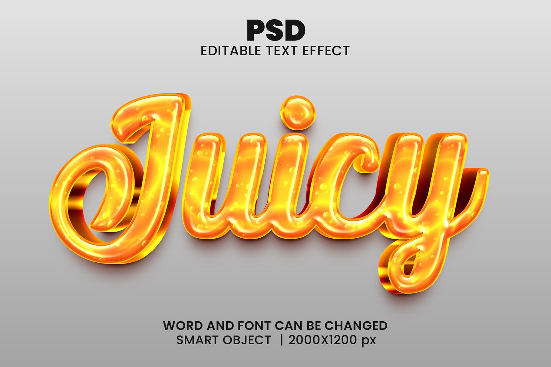 Juicy glossy Psd Text Effectcover image.