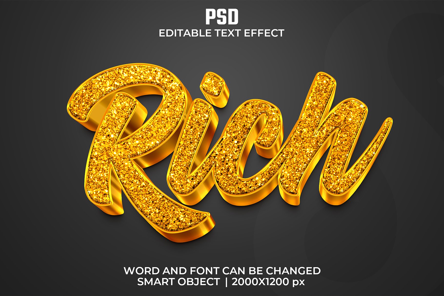 Rich 3d Editable Text Effect Stylecover image.