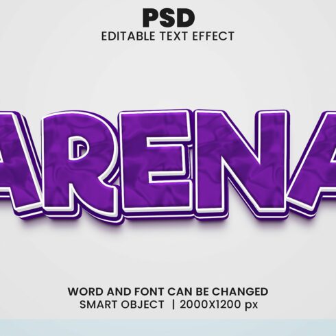 Arena 3d Editable Text Effect Stylecover image.