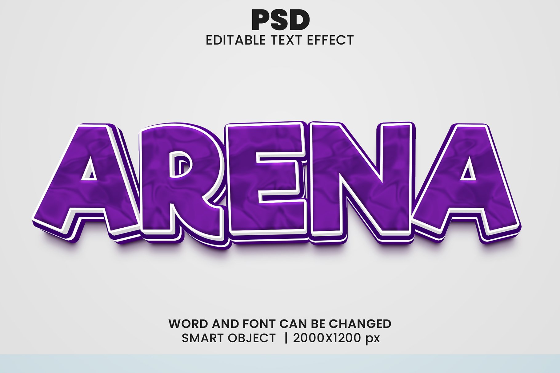 Arena 3d Editable Text Effect Stylecover image.