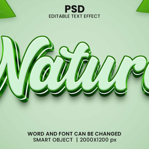 Nature 3d Editable Text Effect Stylecover image.