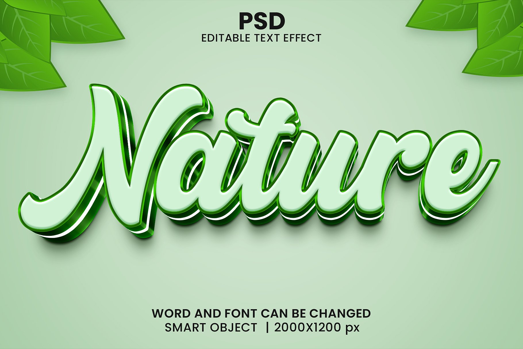 Nature 3d Editable Text Effect Stylecover image.