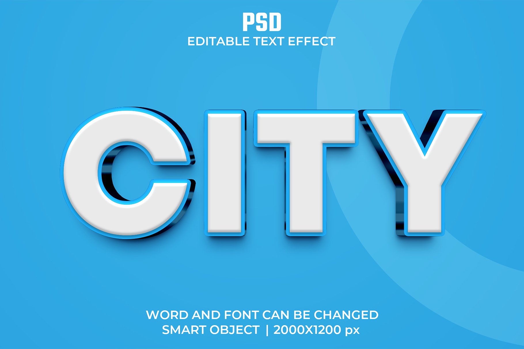 City 3d Editable Text Effect Stylecover image.