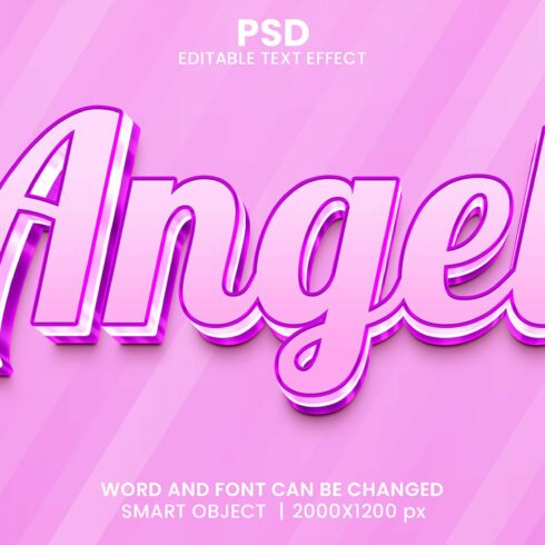 Angel 3d Editable Text Effect Stylecover image.