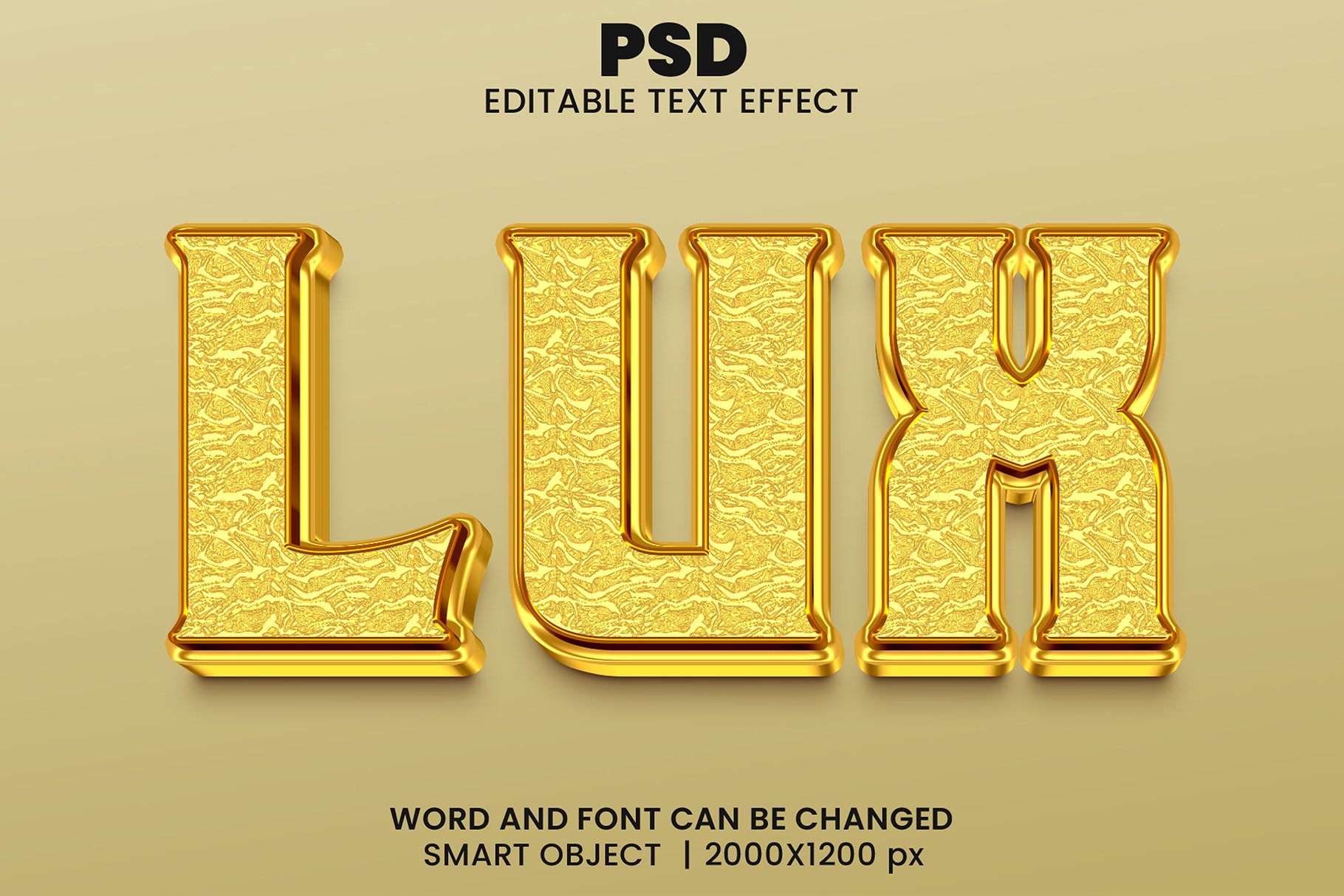 Lux 3d Editable Text Effect Stylecover image.