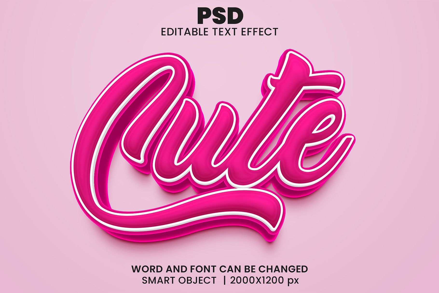 Cute 3d Editable Text Effect Stylecover image.